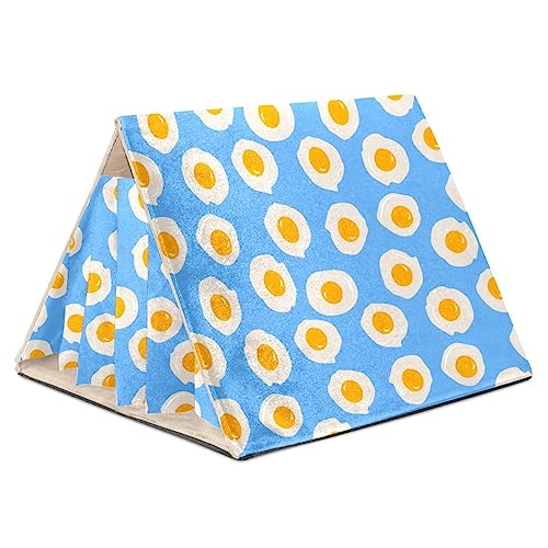 KQNZT Fleece-Vorhang-Versteck, dreieckiges Versteck für Frettchen, Chinchillas, Igel, Zwergkaninchen, Meerschweinchen, syrische Hamster, Ratten,Pochiertes Ei Cartoon KQNZT Fleece-Vorhang-Versteck, dreieckiges Versteck für Frettchen, Chinchillas, Igel, Zwergkaninchen, Meerschweinchen, syrische Hamster, Ratten,Pochiertes Ei Cartoon von KQNZT