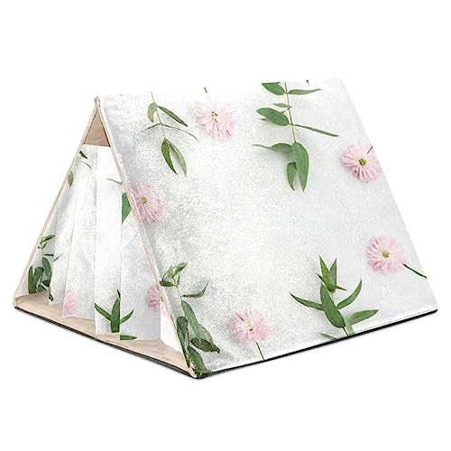 KQNZT Fleece-Vorhang-Versteck, dreieckiges Versteck für Frettchen, Chinchillas, Igel, Zwergkaninchen, Meerschweinchen, syrische Hamster, Ratten,Rosa Blumenblumenblätter KQNZT Fleece-Vorhang-Versteck, dreieckiges Versteck für Frettchen, Chinchillas, Igel, Zwergkaninchen, Meerschweinchen, syrische Hamster, Ratten,Rosa Blumenblumenblätter von KQNZT