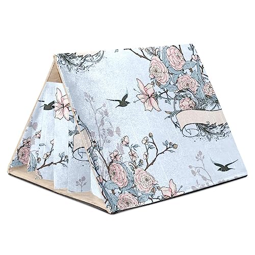KQNZT Fleece-Vorhang-Versteck, dreieckiges Versteck für Frettchen, Chinchillas, Igel, Zwergkaninchen, Meerschweinchen, syrische Hamster, Ratten,Vintage Frühlings Blumen Rosa Rosen Lilie KQNZT Fleece-Vorhang-Versteck, dreieckiges Versteck für Frettchen, Chinchillas, Igel, Zwergkaninchen, Meerschweinchen, syrische Hamster, Ratten,Vintage Frühlings Blumen Rosa Rosen Lilie von KQNZT