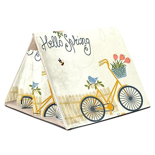KQNZT Hamsterversteck, Hamsterhaus, Meerschweinchenversteck, belüftete Lebensräume, Dekor für Chinchilla, Hamster, Rennmäuse, Mäuse,Hallo Frühlings Karikatur Fahrrad Blume KQNZT Hamsterversteck, Hamsterhaus, Meerschweinchenversteck, belüftete Lebensräume, Dekor für Chinchilla, Hamster, Rennmäuse, Mäuse,Hallo Frühlings Karikatur Fahrrad Blume von KQNZT