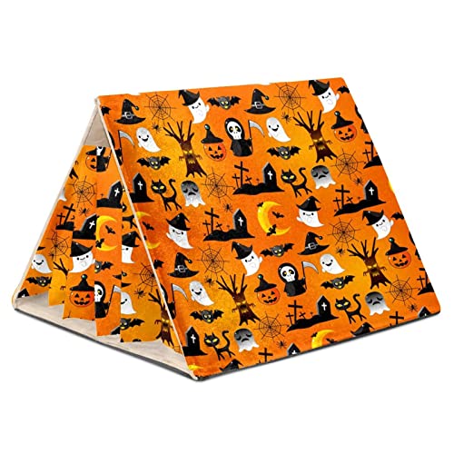 KQNZT Hamsterversteck, Hamsterhaus, Meerschweinchenversteck, belüftete Lebensräume, Dekor für Chinchilla, Hamster, Rennmäuse, Mäuse,Halloween Cartoon Black Cat Jack O Laterne Fledermaus KQNZT Hamsterversteck, Hamsterhaus, Meerschweinchenversteck, belüftete Lebensräume, Dekor für Chinchilla, Hamster, Rennmäuse, Mäuse,Halloween Cartoon Black Cat Jack O Laterne Fledermaus von KQNZT