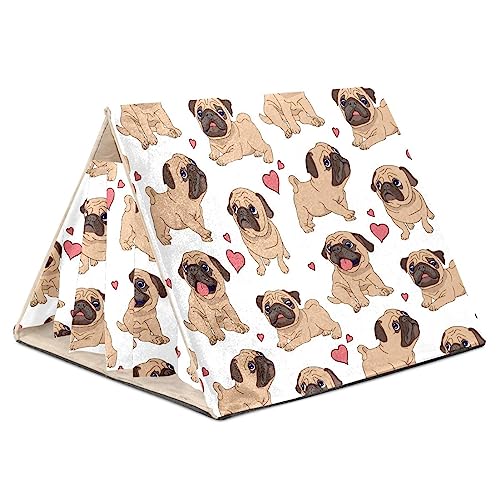 KQNZT Hamsterversteck, Hamsterhaus, Meerschweinchenversteck, belüftete Lebensräume, Dekor für Chinchilla, Hamster, Rennmäuse, Mäuse,Mops Cartoon Hunde KQNZT Hamsterversteck, Hamsterhaus, Meerschweinchenversteck, belüftete Lebensräume, Dekor für Chinchilla, Hamster, Rennmäuse, Mäuse,Mops Cartoon Hunde von KQNZT