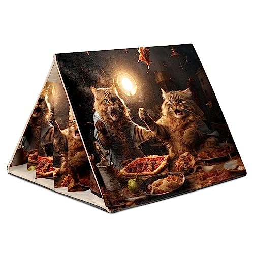 KQNZT Hamsterversteck, Hamsterhaus, Meerschweinchenversteck, belüftete Lebensräume, Dekor für Chinchilla, Hamster, Rennmäuse, Mäuse,Tierische lustige Pizza und Katzen-Cartoon süß KQNZT Hamsterversteck, Hamsterhaus, Meerschweinchenversteck, belüftete Lebensräume, Dekor für Chinchilla, Hamster, Rennmäuse, Mäuse,Tierische lustige Pizza und Katzen-Cartoon süß von KQNZT