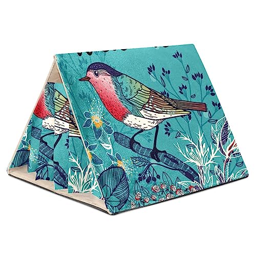 KQNZT Meerschweinchen-Versteck, Fleece-Versteck, dreieckiges Schlafbett für kleine Haustiere, Ratte, Chinchilla, Frettchen, Hamster,Blumen Vogel Frühlings Garten Retrostil KQNZT Meerschweinchen-Versteck, Fleece-Versteck, dreieckiges Schlafbett für kleine Haustiere, Ratte, Chinchilla, Frettchen, Hamster,Blumen Vogel Frühlings Garten Retrostil von KQNZT