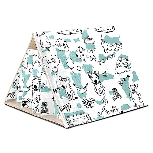 KQNZT Meerschweinchen-Versteck, Fleece-Versteck, dreieckiges Schlafbett für kleine Haustiere, Ratte, Chinchilla, Frettchen, Hamster,Cartoon reizende Hunde KQNZT Meerschweinchen-Versteck, Fleece-Versteck, dreieckiges Schlafbett für kleine Haustiere, Ratte, Chinchilla, Frettchen, Hamster,Cartoon reizende Hunde von KQNZT