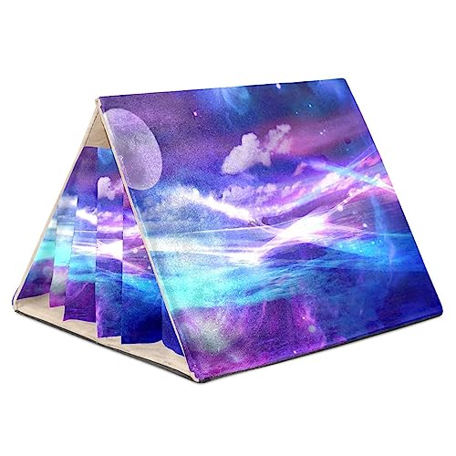 KQNZT Meerschweinchen-Versteck, Fleece-Versteck, dreieckiges Schlafbett für kleine Haustiere, Ratte, Chinchilla, Frettchen, Hamster,Galaxie Weltraum Himmel Mond KQNZT Meerschweinchen-Versteck, Fleece-Versteck, dreieckiges Schlafbett für kleine Haustiere, Ratte, Chinchilla, Frettchen, Hamster,Galaxie Weltraum Himmel Mond von KQNZT