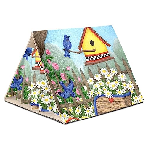 KQNZT Meerschweinchen-Versteck, Fleece-Versteck, dreieckiges Schlafbett für kleine Haustiere, Ratte, Chinchilla, Frettchen, Hamster,Garten Weinlese Frühlings Kamillen Blumen Vogel KQNZT Meerschweinchen-Versteck, Fleece-Versteck, dreieckiges Schlafbett für kleine Haustiere, Ratte, Chinchilla, Frettchen, Hamster,Garten Weinlese Frühlings Kamillen Blumen Vogel von KQNZT