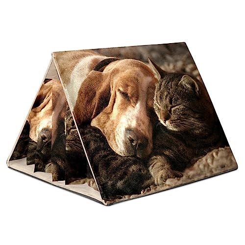 KQNZT Meerschweinchen-Versteck, Fleece-Versteck, dreieckiges Schlafbett für kleine Haustiere, Ratte, Chinchilla, Frettchen, Hamster,Hunde und Katzenhaustiere von KQNZT