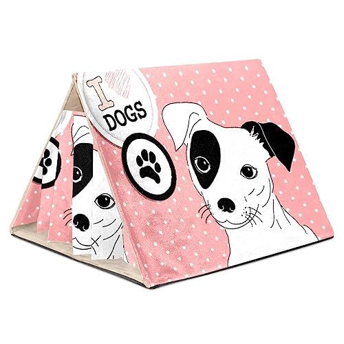 KQNZT Meerschweinchen-Versteck, Fleece-Versteck, dreieckiges Schlafbett für kleine Haustiere, Ratte, Chinchilla, Frettchen, Hamster,Rosa Liebe Hunde des Tupfen I KQNZT Meerschweinchen-Versteck, Fleece-Versteck, dreieckiges Schlafbett für kleine Haustiere, Ratte, Chinchilla, Frettchen, Hamster,Rosa Liebe Hunde des Tupfen I von KQNZT