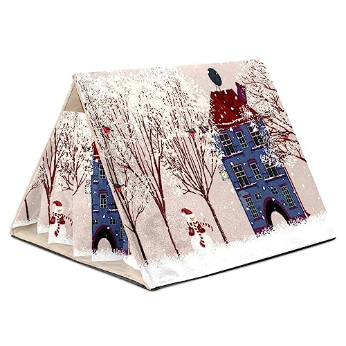 KQNZT Meerschweinchen-Versteck, Fleece-Versteck, dreieckiges Schlafbett für kleine Haustiere, Ratte, Chinchilla, Frettchen, Hamster,Schneemann Vogel Weihnachten KQNZT Meerschweinchen-Versteck, Fleece-Versteck, dreieckiges Schlafbett für kleine Haustiere, Ratte, Chinchilla, Frettchen, Hamster,Schneemann Vogel Weihnachten von KQNZT