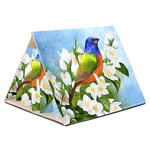 KQNZT Meerschweinchen-Versteck, Fleece-Versteck, dreieckiges Schlafbett für kleine Haustiere, Ratte, Chinchilla, Frettchen, Hamster,Vogel Frühlings weiße Blume KQNZT Meerschweinchen-Versteck, Fleece-Versteck, dreieckiges Schlafbett für kleine Haustiere, Ratte, Chinchilla, Frettchen, Hamster,Vogel Frühlings weiße Blume von KQNZT