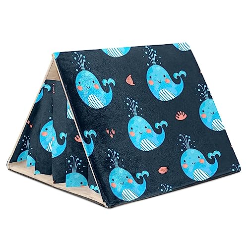 KQNZT Meerschweinchen-Versteck, Kleintier-Fleece-Versteck, süßes Schlafbett für Frettchen, Chinchillas, kleine Haustiere,Blauwal Cartoon Tier KQNZT Meerschweinchen-Versteck, Kleintier-Fleece-Versteck, süßes Schlafbett für Frettchen, Chinchillas, kleine Haustiere,Blauwal Cartoon Tier von KQNZT
