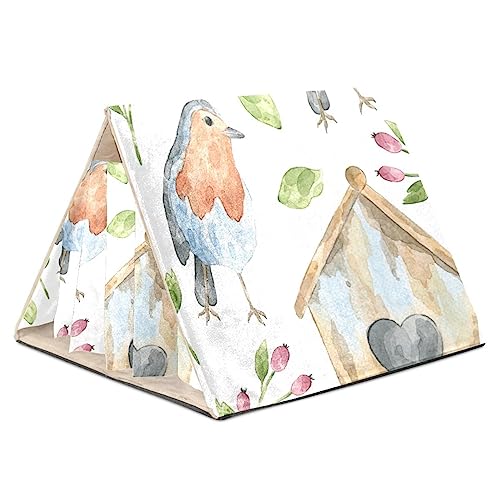 KQNZT Meerschweinchen-Versteck, Kleintier-Fleece-Versteck, süßes Schlafbett für Frettchen, Chinchillas, kleine Haustiere,Frühlings Vogel Blume schön KQNZT Meerschweinchen-Versteck, Kleintier-Fleece-Versteck, süßes Schlafbett für Frettchen, Chinchillas, kleine Haustiere,Frühlings Vogel Blume schön von KQNZT