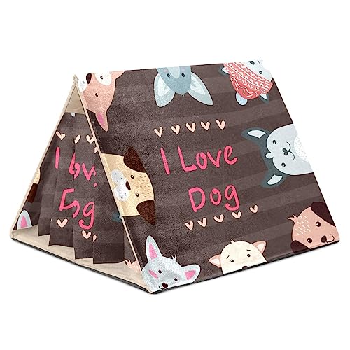 KQNZT Meerschweinchen-Versteck, Kleintier-Fleece-Versteck, süßes Schlafbett für Frettchen, Chinchillas, kleine Haustiere,Zeichentricktiere Ich Liebe Hunde KQNZT Meerschweinchen-Versteck, Kleintier-Fleece-Versteck, süßes Schlafbett für Frettchen, Chinchillas, kleine Haustiere,Zeichentricktiere Ich Liebe Hunde von KQNZT