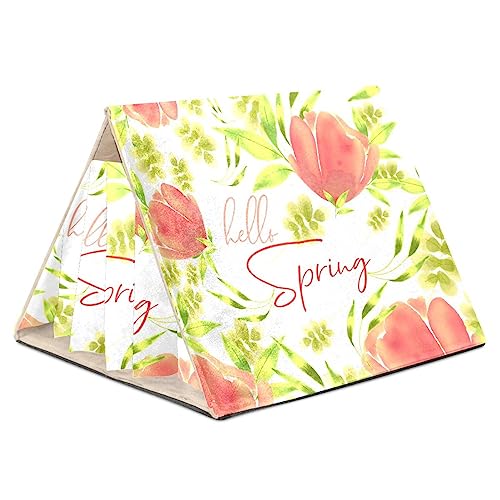 KQNZT Versteck für Meerschweinchen, Meerschweinchenkäfigzubehör für Meerschweinchen, Hasen, Hamster, Chinchilla, Kaninchen,Hallo Frühlingsblumen Blatt Blumenrosa KQNZT Versteck für Meerschweinchen, Meerschweinchenkäfigzubehör für Meerschweinchen, Hasen, Hamster, Chinchilla, Kaninchen,Hallo Frühlingsblumen Blatt Blumenrosa von KQNZT