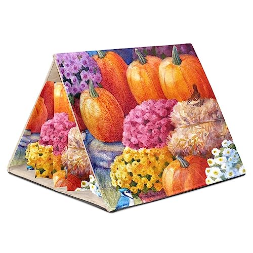 Meerschweinchen-Versteck, Fleece-Versteck, dreieckiges Schlafbett für kleine Haustiere, Ratte, Chinchilla, Frettchen, Hamster,Retro Garten Kürbis Vogel Fall Meerschweinchen-Versteck, Fleece-Versteck, dreieckiges Schlafbett für kleine Haustiere, Ratte, Chinchilla, Frettchen, Hamster,Retro Garten Kürbis Vogel Fall von KQNZT
