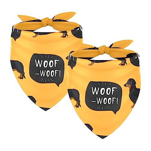 Passendes Bandana für Haustier und Besitzer, 2er-Pack, hochwertiger, transparenter Chiffon-Stoff, verstellbare Passform, kühlend,Dackel Karikatur reizendes Haustier Tier Passendes Bandana für Haustier und Besitzer, 2er-Pack, hochwertiger, transparenter Chiffon-Stoff, verstellbare Passform, kühlend,Dackel Karikatur reizendes Haustier Tier von KQNZT