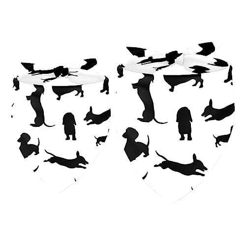Passendes Bandana für Haustier und Besitzer, 2er-Pack, hochwertiger, transparenter Chiffon-Stoff, verstellbare Passform, kühlend,Dackel reizendes Haustier Tier Passendes Bandana für Haustier und Besitzer, 2er-Pack, hochwertiger, transparenter Chiffon-Stoff, verstellbare Passform, kühlend,Dackel reizendes Haustier Tier von KQNZT