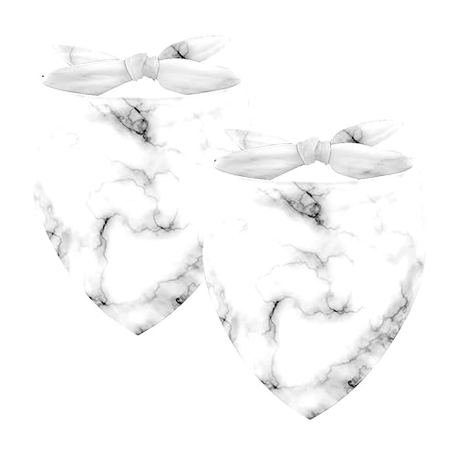 Passendes Bandana für Haustier und Besitzer, 2er-Pack, hochwertiger, transparenter Chiffon-Stoff, verstellbare Passform, kühlend,Grauer weißer Marmor künstlerischer Minimalist Passendes Bandana für Haustier und Besitzer, 2er-Pack, hochwertiger, transparenter Chiffon-Stoff, verstellbare Passform, kühlend,Grauer weißer Marmor künstlerischer Minimalist von KQNZT