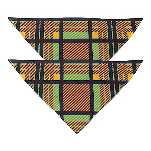 Passendes Bandana für Haustier und Besitzer, 2er-Pack, hochwertiger, transparenter Chiffon-Stoff, verstellbare Passform, kühlend,Grün Braun Bluevintage Schottenkaro Karo Karo Passendes Bandana für Haustier und Besitzer, 2er-Pack, hochwertiger, transparenter Chiffon-Stoff, verstellbare Passform, kühlend,Grün Braun Bluevintage Schottenkaro Karo Karo von KQNZT