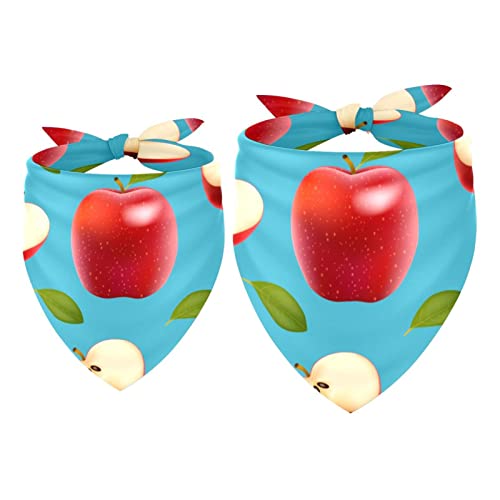 Passendes Bandana für Haustier und Besitzer, 2er-Pack, hochwertiger, transparenter Chiffon-Stoff, verstellbare Passform, kühlend,Karikatur Frucht Muster reizendes modernes Passendes Bandana für Haustier und Besitzer, 2er-Pack, hochwertiger, transparenter Chiffon-Stoff, verstellbare Passform, kühlend,Karikatur Frucht Muster reizendes modernes von KQNZT