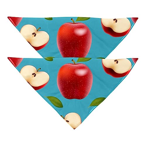 Passendes Bandana für Haustier und Besitzer, 2er-Pack, hochwertiger, transparenter Chiffon-Stoff, verstellbare Passform, kühlend,Karikatur Frucht Muster reizendes modernes Passendes Bandana für Haustier und Besitzer, 2er-Pack, hochwertiger, transparenter Chiffon-Stoff, verstellbare Passform, kühlend,Karikatur Frucht Muster reizendes modernes von KQNZT