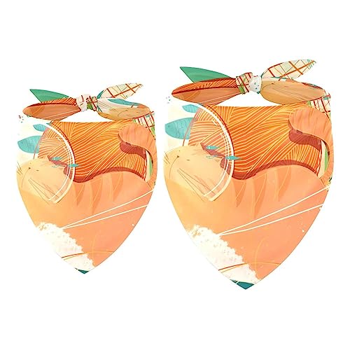 Passendes Bandana für Haustier und Besitzer, 2er-Pack, hochwertiger, transparenter Chiffon-Stoff, verstellbare Passform, kühlend,Katzen Tier Fisch reizendes Karikatur Muster Passendes Bandana für Haustier und Besitzer, 2er-Pack, hochwertiger, transparenter Chiffon-Stoff, verstellbare Passform, kühlend,Katzen Tier Fisch reizendes Karikatur Muster von KQNZT