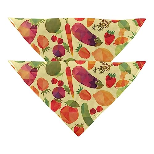 Passendes Bandana für Haustier und Besitzer, 2er-Pack, hochwertiger, transparenter Chiffon-Stoff, verstellbare Passform, kühlend,Künstlerische 3D Obst Gemüse Banane Ananas Passendes Bandana für Haustier und Besitzer, 2er-Pack, hochwertiger, transparenter Chiffon-Stoff, verstellbare Passform, kühlend,Künstlerische 3D Obst Gemüse Banane Ananas von KQNZT
