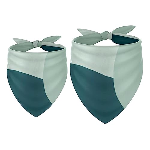 Passendes Bandana für Haustier und Besitzer, 2er-Pack, hochwertiger, transparenter Chiffon-Stoff, verstellbare Passform, kühlend,Modernes abstraktes Kunst einfaches Muster Grün Passendes Bandana für Haustier und Besitzer, 2er-Pack, hochwertiger, transparenter Chiffon-Stoff, verstellbare Passform, kühlend,Modernes abstraktes Kunst einfaches Muster Grün von KQNZT