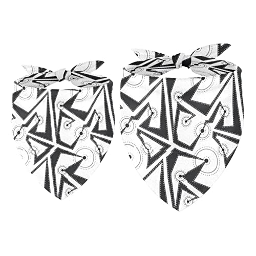 Passendes Bandana für Haustier und Besitzer, 2er-Pack, hochwertiger, transparenter Chiffon-Stoff, verstellbare Passform, kühlend,Modernes graues geometrisches abstraktes Muster Art. Nr Passendes Bandana für Haustier und Besitzer, 2er-Pack, hochwertiger, transparenter Chiffon-Stoff, verstellbare Passform, kühlend,Modernes graues geometrisches abstraktes Muster Art. Nr von KQNZT