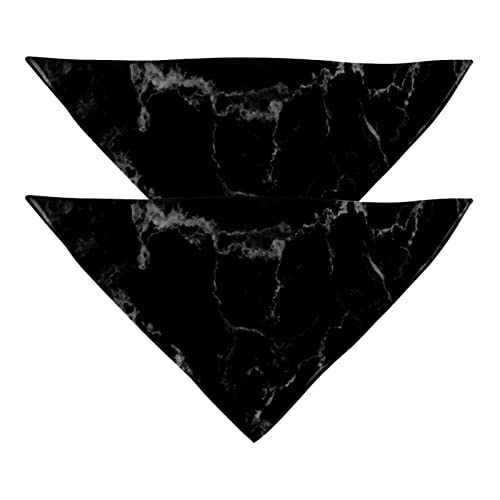 Passendes Bandana für Haustier und Besitzer, 2er-Pack, hochwertiger, transparenter Chiffon-Stoff, verstellbare Passform, kühlend,Modernes unbedeutendes Kunst Schwarz Marmor Muster Passendes Bandana für Haustier und Besitzer, 2er-Pack, hochwertiger, transparenter Chiffon-Stoff, verstellbare Passform, kühlend,Modernes unbedeutendes Kunst Schwarz Marmor Muster von KQNZT