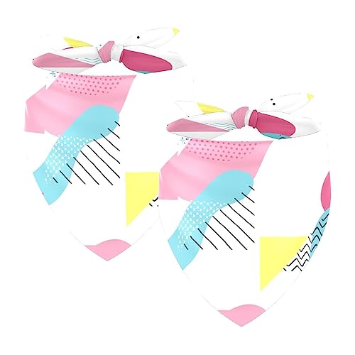 Passendes Bandana für Haustier und Besitzer, 2er-Pack, hochwertiger, transparenter Chiffon-Stoff, verstellbare Passform, kühlend,Modernes unbedeutendes abstraktes Kunst Rosa Blau Passendes Bandana für Haustier und Besitzer, 2er-Pack, hochwertiger, transparenter Chiffon-Stoff, verstellbare Passform, kühlend,Modernes unbedeutendes abstraktes Kunst Rosa Blau von KQNZT