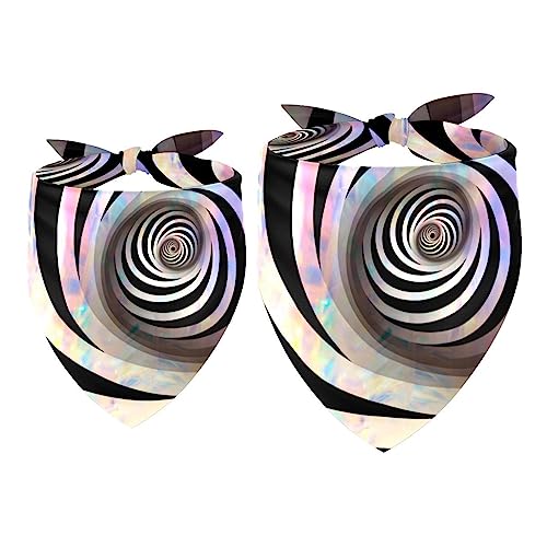 Passendes Bandana für Haustier und Besitzer, 2er-Pack, hochwertiger, transparenter Chiffon-Stoff, verstellbare Passform, kühlend,Psyche Strudel Kunst Regenbogen Kreis Passendes Bandana für Haustier und Besitzer, 2er-Pack, hochwertiger, transparenter Chiffon-Stoff, verstellbare Passform, kühlend,Psyche Strudel Kunst Regenbogen Kreis von KQNZT