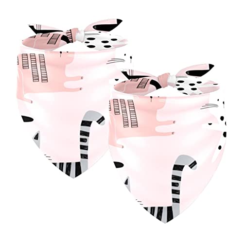 Passendes Bandana für Haustier und Besitzer, 2er-Pack, hochwertiger, transparenter Chiffon-Stoff, verstellbare Passform, kühlend,Rosa Cartoon Tier Katzen lustiges reizendes Passendes Bandana für Haustier und Besitzer, 2er-Pack, hochwertiger, transparenter Chiffon-Stoff, verstellbare Passform, kühlend,Rosa Cartoon Tier Katzen lustiges reizendes von KQNZT