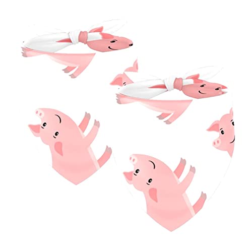 Passendes Bandana für Haustier und Besitzer, 2er-Pack, hochwertiger, transparenter Chiffon-Stoff, verstellbare Passform, kühlend,Rosa Tierschwein Cartoon reizendes Muster Passendes Bandana für Haustier und Besitzer, 2er-Pack, hochwertiger, transparenter Chiffon-Stoff, verstellbare Passform, kühlend,Rosa Tierschwein Cartoon reizendes Muster von KQNZT
