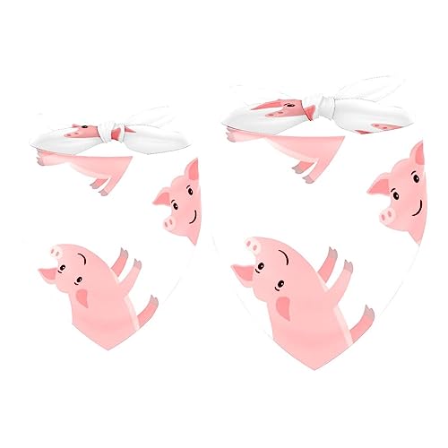Passendes Bandana für Haustier und Besitzer, 2er-Pack, hochwertiger, transparenter Chiffon-Stoff, verstellbare Passform, kühlend,Rosa Tierschwein Cartoon reizendes Muster Passendes Bandana für Haustier und Besitzer, 2er-Pack, hochwertiger, transparenter Chiffon-Stoff, verstellbare Passform, kühlend,Rosa Tierschwein Cartoon reizendes Muster von KQNZT
