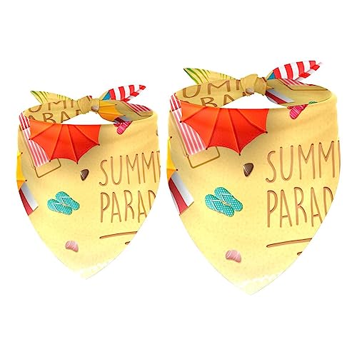 Passendes Bandana für Haustier und Besitzer, 2er-Pack, hochwertiger, transparenter Chiffon-Stoff, verstellbare Passform, kühlend,Sommer Paradis Strand Ozean Hawaii Passendes Bandana für Haustier und Besitzer, 2er-Pack, hochwertiger, transparenter Chiffon-Stoff, verstellbare Passform, kühlend,Sommer Paradis Strand Ozean Hawaii von KQNZT