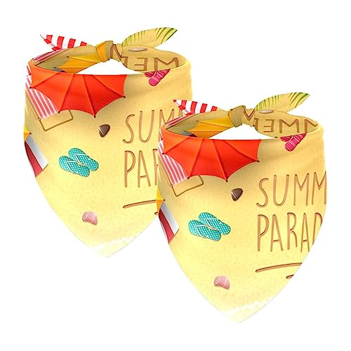 Passendes Bandana für Haustier und Besitzer, 2er-Pack, hochwertiger, transparenter Chiffon-Stoff, verstellbare Passform, kühlend,Sommer Paradis Strand Ozean Hawaii Passendes Bandana für Haustier und Besitzer, 2er-Pack, hochwertiger, transparenter Chiffon-Stoff, verstellbare Passform, kühlend,Sommer Paradis Strand Ozean Hawaii von KQNZT