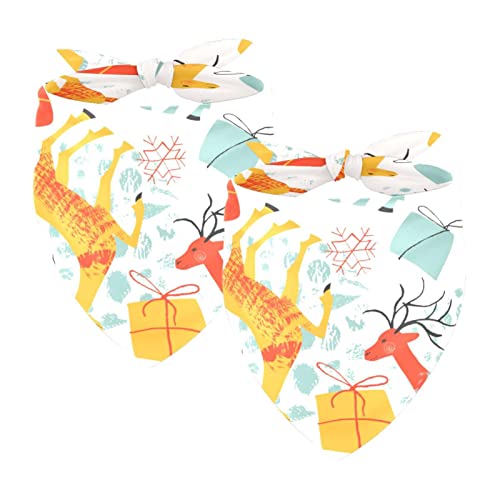 Passendes Bandana für Haustier und Besitzer, 2er-Pack, hochwertiger, transparenter Chiffon-Stoff, verstellbare Passform, kühlend,Weihnachtselch reizendes Muster Passendes Bandana für Haustier und Besitzer, 2er-Pack, hochwertiger, transparenter Chiffon-Stoff, verstellbare Passform, kühlend,Weihnachtselch reizendes Muster von KQNZT