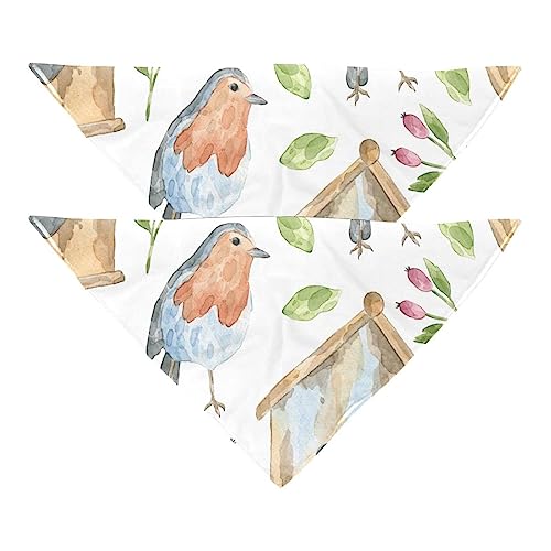 Passendes Set mit Hundehalstüchern, Hundelätzchen, Schal, Dreieckstuch für Hunde, Katzen, Haustierbesitzer, Mutter und Vater, 2er-Pack,Frühlings Vogel Blume schön Passendes Set mit Hundehalstüchern, Hundelätzchen, Schal, Dreieckstuch für Hunde, Katzen, Haustierbesitzer, Mutter und Vater, 2er-Pack,Frühlings Vogel Blume schön von KQNZT