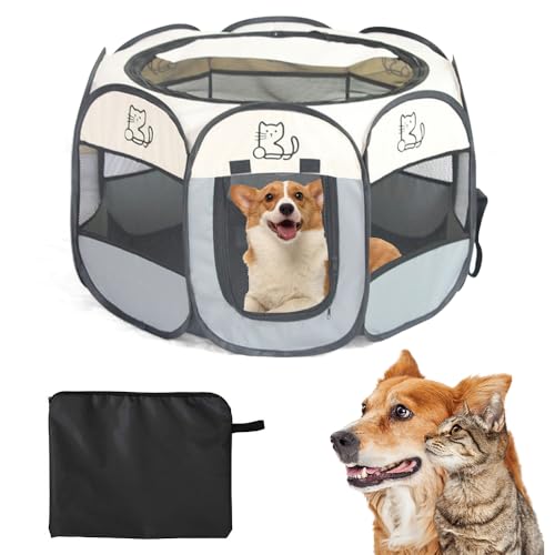 KQWVZ Welpenlaufstall Tierlaufstall, Faltbarer Laufstall für Haustiere, Wasserdichter Welpenstall, Tragbarer Oxford Pet Laufstall, für Hasen, Meerschweinchen, Katzen, Drinnen und Draußen Reisen KQWVZ Welpenlaufstall Tierlaufstall, Faltbarer Laufstall für Haustiere, Wasserdichter Welpenstall, Tragbarer Oxford Pet Laufstall, für Hasen, Meerschweinchen, Katzen, Drinnen und Draußen Reisen von KQWVZ