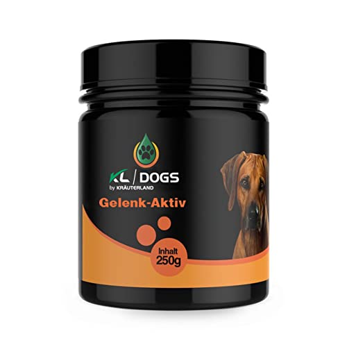 Kräuterland Gelenk Aktiv für Hunde - 250g Gelenkpulver mit Glucosamin, Vitamin E & Zink - Futterzusatz in Premium Qualität von KRÄUTERLAND N A T U R - Ö L M Ü H L E