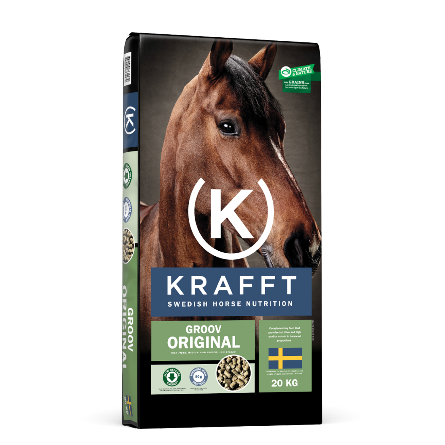Krafft Groov Original 20kg Rohfaserreiche Pellets von KRAFFT