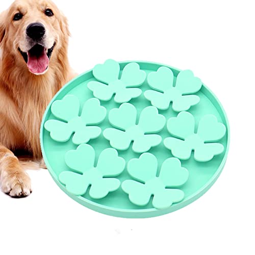 KRAISS Leckmatte für Hunde | Leckstempel mit Erdnussbutter Suction Dog | Puzzle-Futterstation im Blumendesign für Nass- oder Trockenfutter von Wasserjoghurt von KRAISS