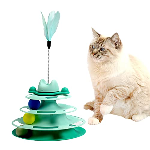 KRAISS Spielzeug Ball für Katzen, Spaß beim Drehen, Spielzeug mit Bällen | Intelligenz-Spielzeug für Katzen und Kätzchen von KRAISS