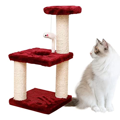 Katzenbaum für Indoor-Katzen, Katzenkletterturm – Katzenkletterer, mehrschichtiges Design, liegende und ruhende Katze, quadratische Tellerbasis für Katzen und kleine Katzen Kraiss von KRAISS