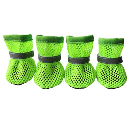 Hundeschuhe Sommer, 2 Paar Hitzeschutz Schuhe für Hunde, Atmungsaktive Hundeschuhe Outdoor für Kleine und Mittelgroße Hunde, Leicht und Bequem Hundeschuhe Sommer, 2 Paar Hitzeschutz Schuhe für Hunde, Atmungsaktive Hundeschuhe Outdoor für Kleine und Mittelgroße Hunde, Leicht und Bequem von KRYMXAR
