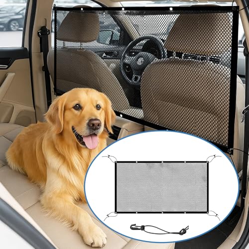 KRYMXAR 1 Stück Hundenetz Auto Kofferraum, Hundegitter Auto, Kofferraum Trenngitter, Trennnetz Auto Innenraum, Autonetz Für Sicherheit Und Komfort KRYMXAR 1 Stück Hundenetz Auto Kofferraum, Hundegitter Auto, Kofferraum Trenngitter, Trennnetz Auto Innenraum, Autonetz Für Sicherheit Und Komfort von KRYMXAR