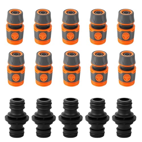 KRYMXAR Schlauchverbinder Set, 15 Stück Schlauchkupplung 1/2 Zoll, Gartenschlauch Verbinder für Gartenbewässerung, Autowäsche und Haushaltswasserleitung KRYMXAR Schlauchverbinder Set, 15 Stück Schlauchkupplung 1/2 Zoll, Gartenschlauch Verbinder für Gartenbewässerung, Autowäsche und Haushaltswasserleitung von KRYMXAR