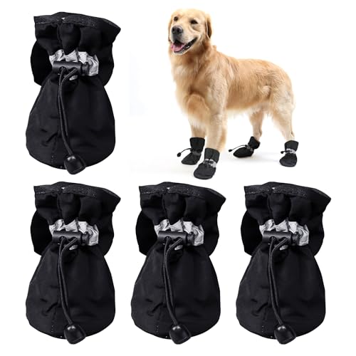 KSBBHDS 4 Stück wasserdichte Schuhe Für Hunde, rutschfeste Haustierschuhe, Hundepfotenschutz, Weiche Sohlenschuhe Für Haustiere, Welpen- Und Kleinkindschuhe, Schutzhülle Für Verletzte Pfoten KSBBHDS 4 Stück wasserdichte Schuhe Für Hunde, rutschfeste Haustierschuhe, Hundepfotenschutz, Weiche Sohlenschuhe Für Haustiere, Welpen- Und Kleinkindschuhe, Schutzhülle Für Verletzte Pfoten von KSBBHDS